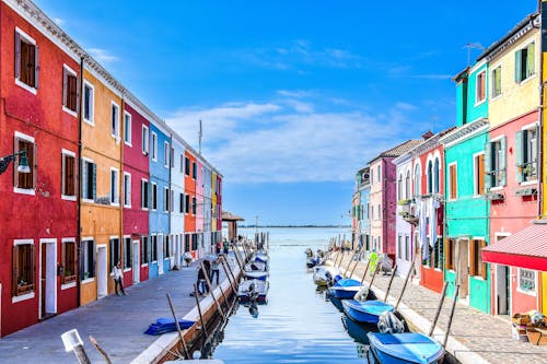 Colorful Seaside Houses on Burano Island