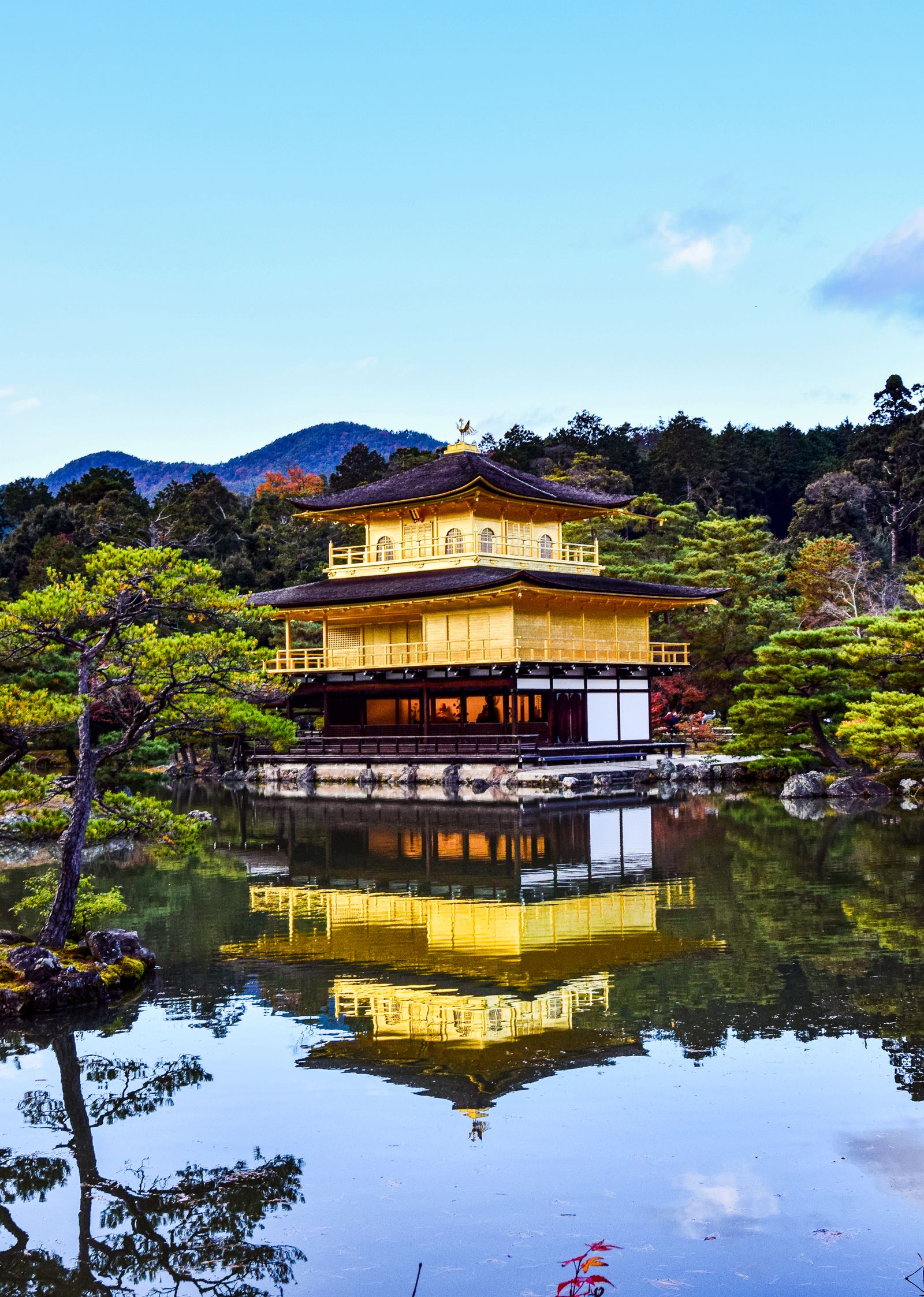 Kinkaku-ji reflected in water