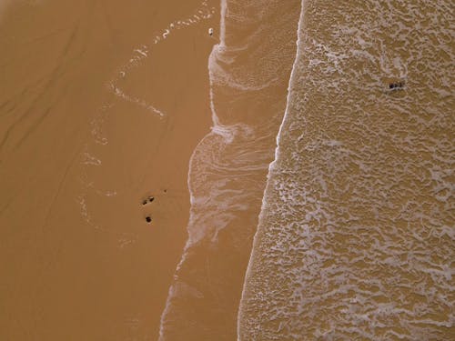 Ingyenes stockfotó drónfelvétel, homok, hullámok témában