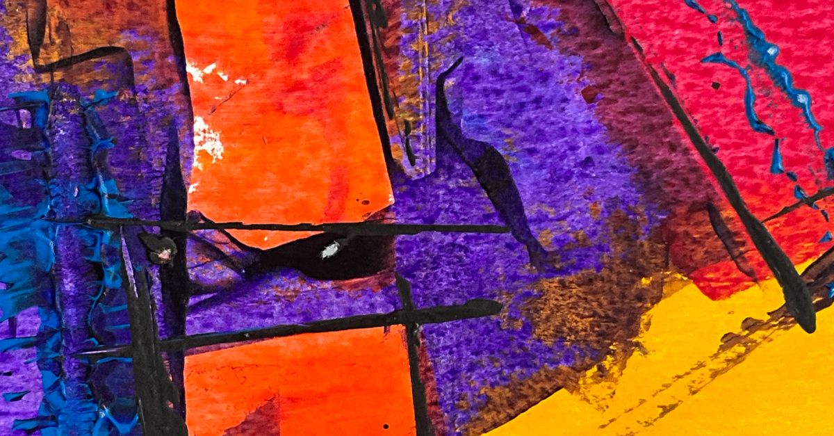 Abstract expressionist painting: Detail acrylic paint on paper · Free ...