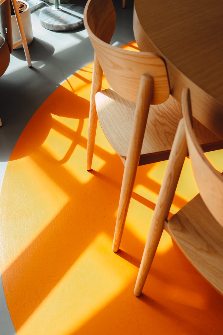 Wooden Chairs And Table