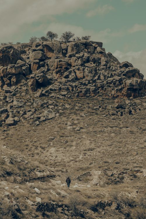 Free Explore the rocky terrain of İncesu, Türkiye with this dramatic landscape photo. Stock Photo