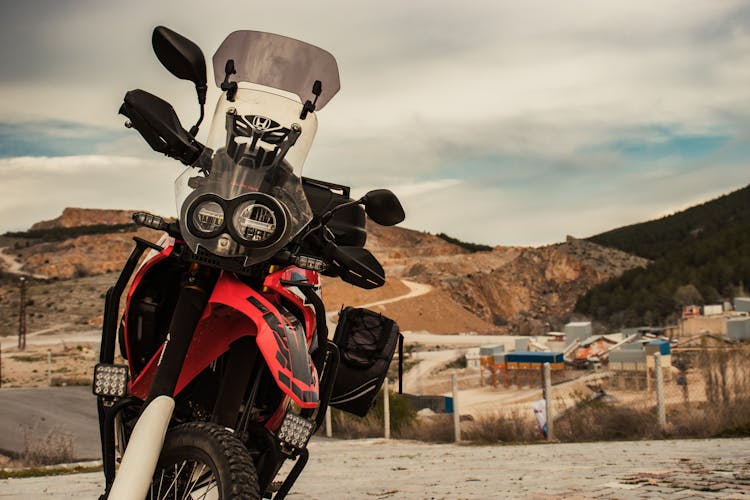 Motorcycle In Village