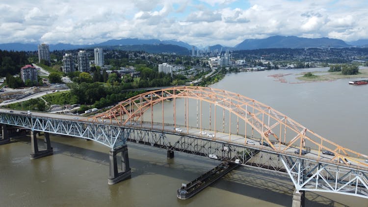 Patullo Bridge On Fraser River