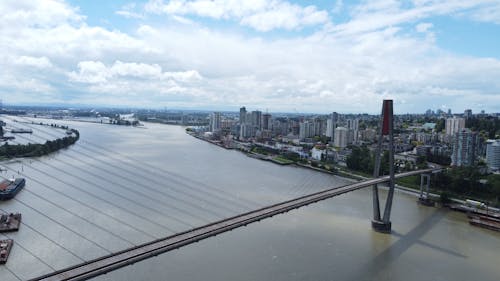 Aerial View of the Skybridge in Metro Vancouver, British Columbia, Canada