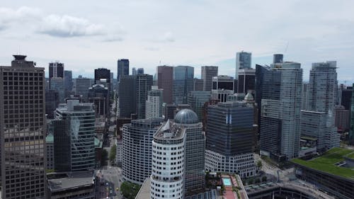 Free Cityscape of a Modern Downtown with Skyscrapers  Stock Photo