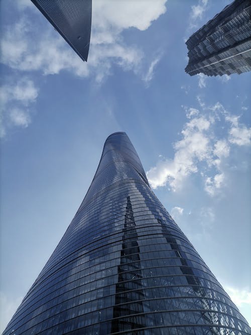 Low Angle Shot of Skyscrapers in City 