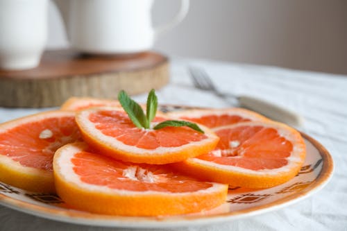 Fresh Slices of Grapefruit