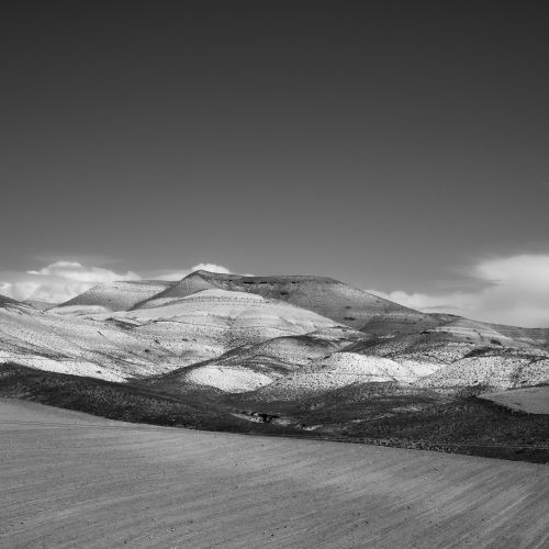 Free A stunning black and white aerial view of the hills in Ankara, showcasing natural beauty. Stock Photo