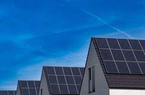 再生能源, 太陽能電池板, 建築 的 免費圖庫相片