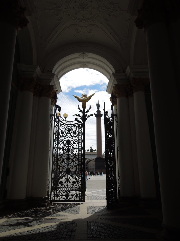 Gate In Winter Palace In St Petersburg