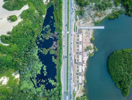 Road between Lake and Pond