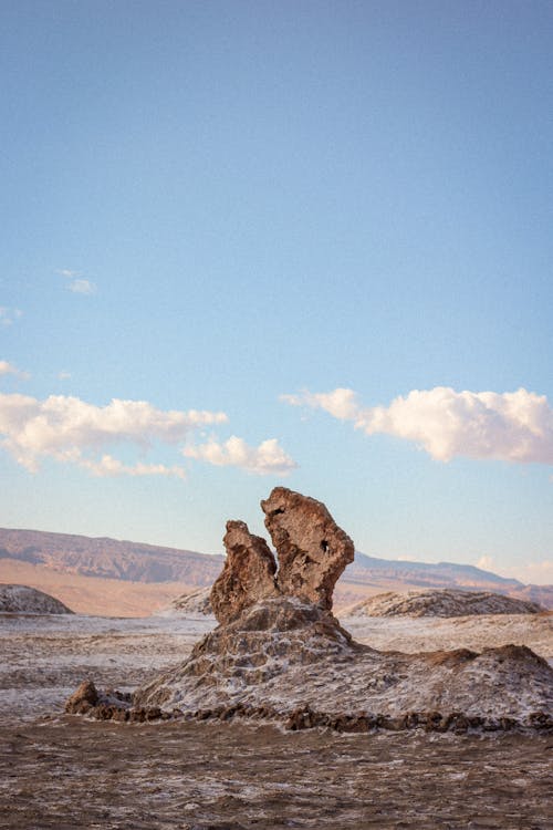 Clear Sky over Rock Formation