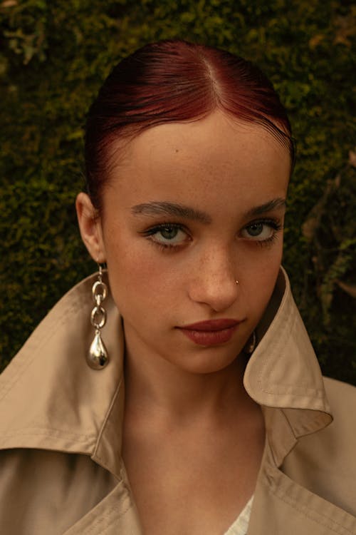 Redhead Model in Coat