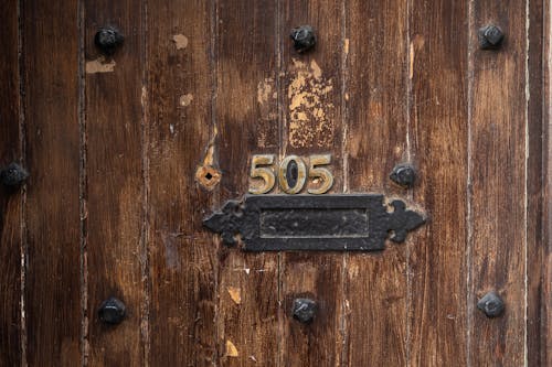 Number on Vintage, Wooden Wall