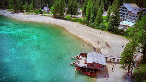 Základová fotografie zdarma na téma borovice, církev, horské jezero