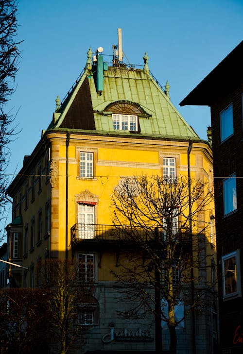 Yellow Building in Town