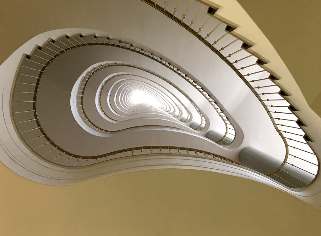 Free Beige and Brown Spiral Stair Stock Photo
