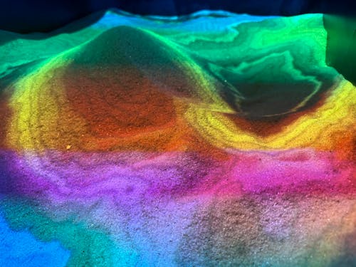 color rainbow sand geography terrain