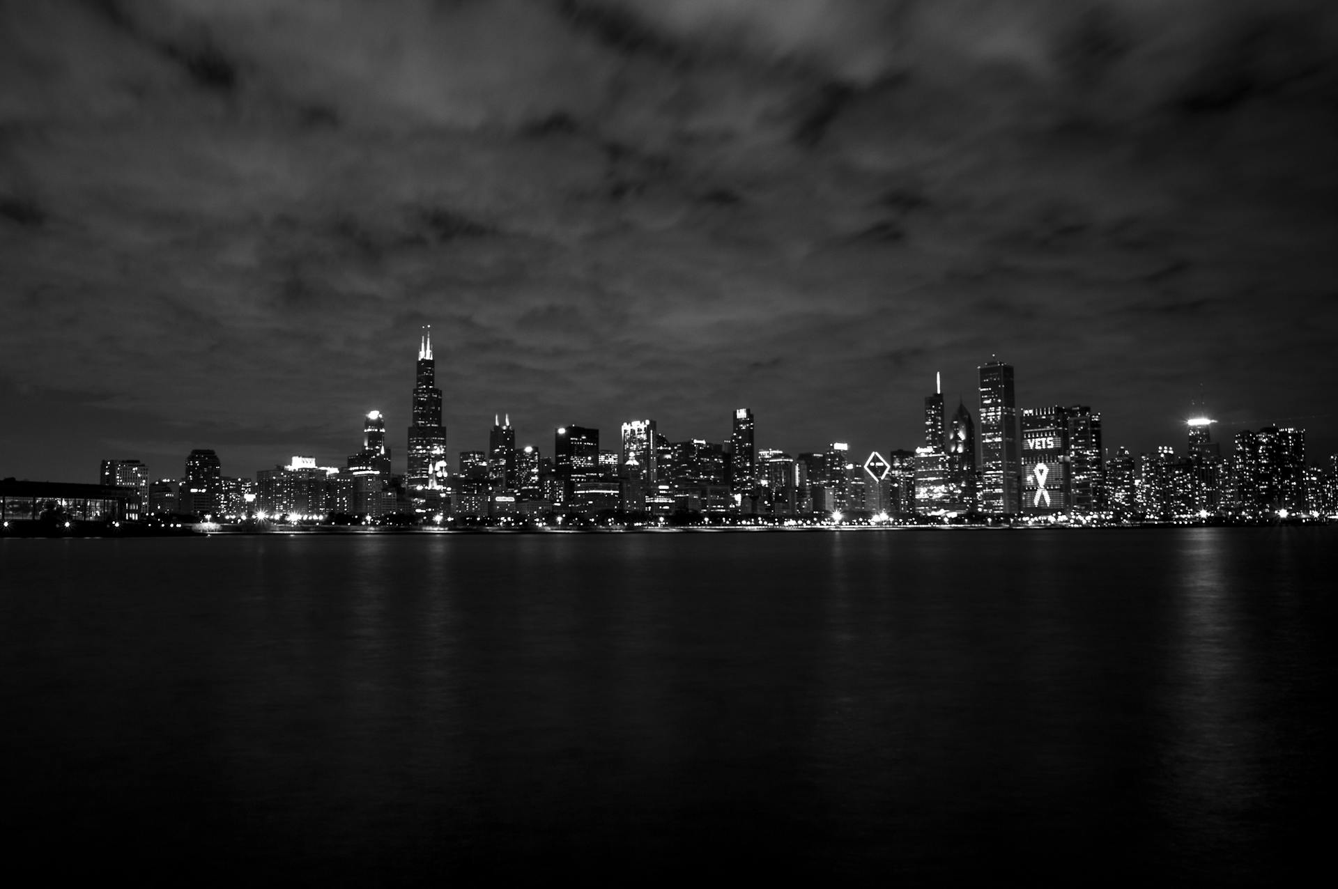 Gray Scale of City Skyline Photography