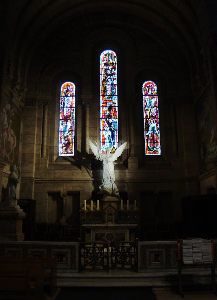 The Altar In The Basilica Of The Sacred Heart In Paris, France