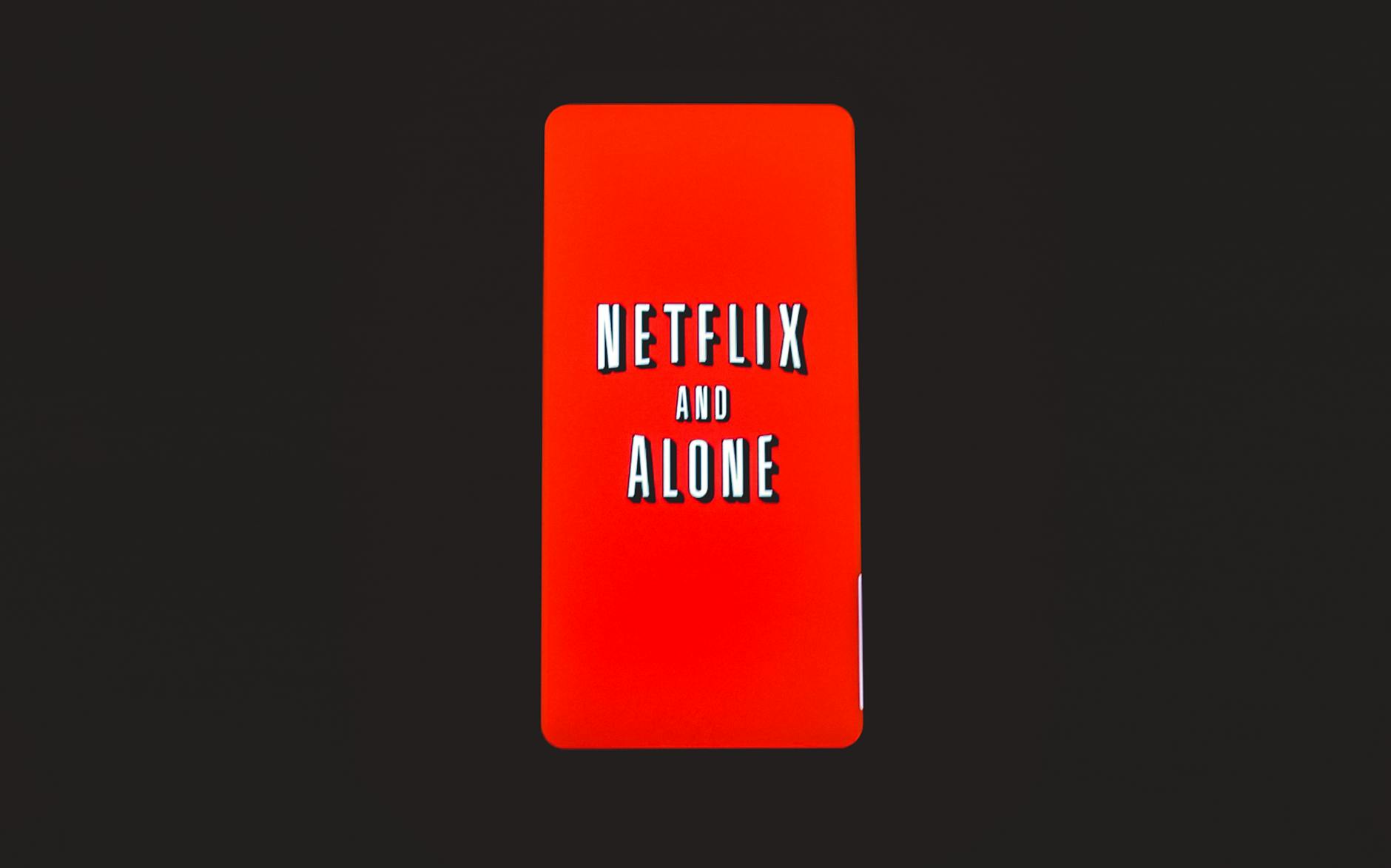 Netflix Quote on a Red Screen