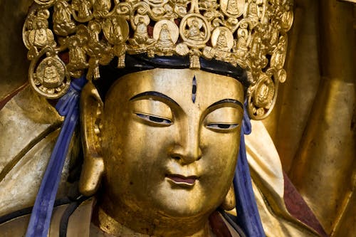 Foto profissional grátis de cabeça, deusa hindu, dourado