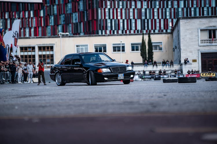 A Black Mercedes On The Street