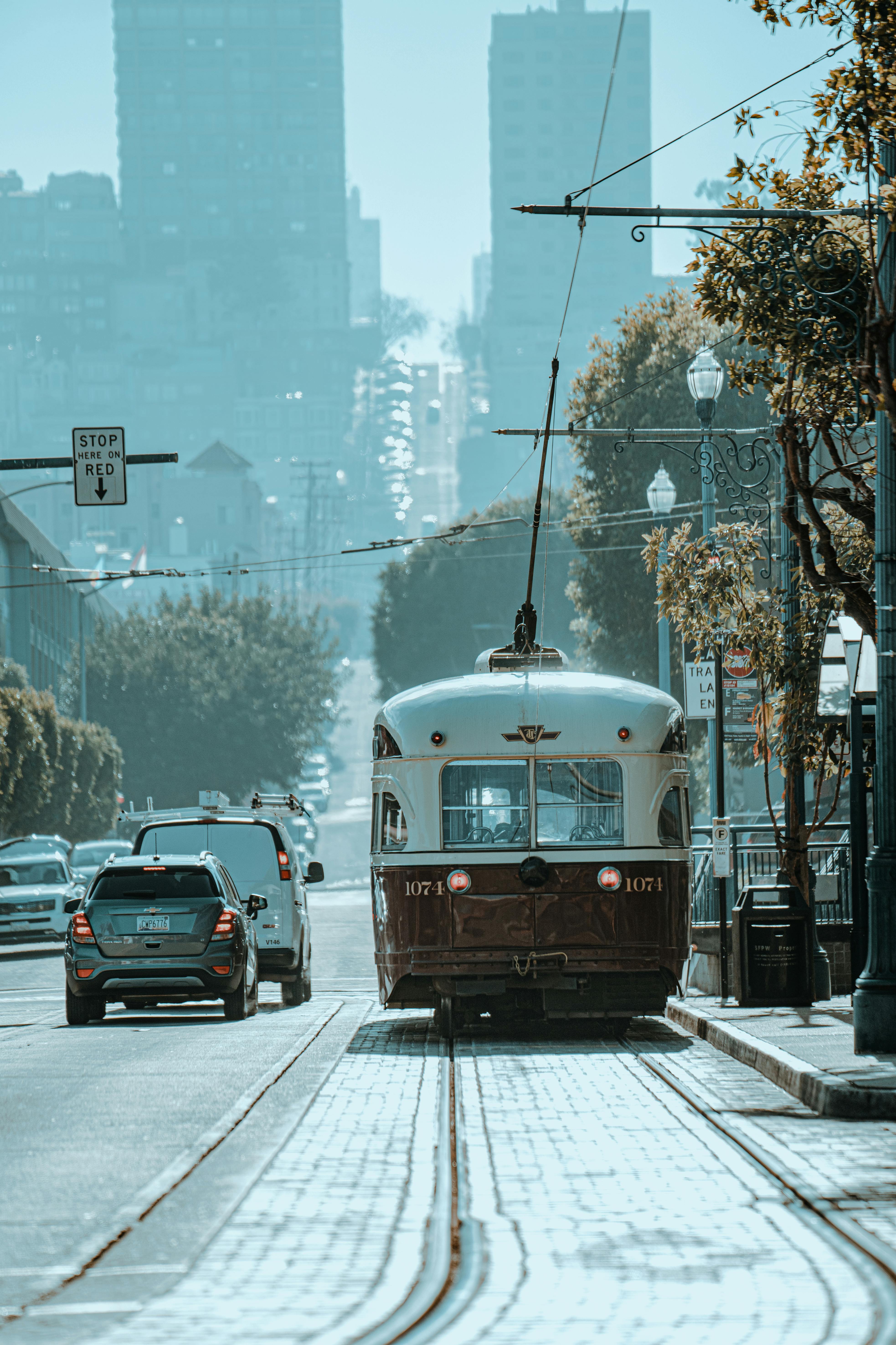 Historical F Line Route Streetcar in San Francisco California · Free Stock  Photo