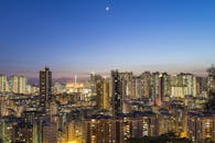 Aerial Photography Off High Rise Building during Nighttime