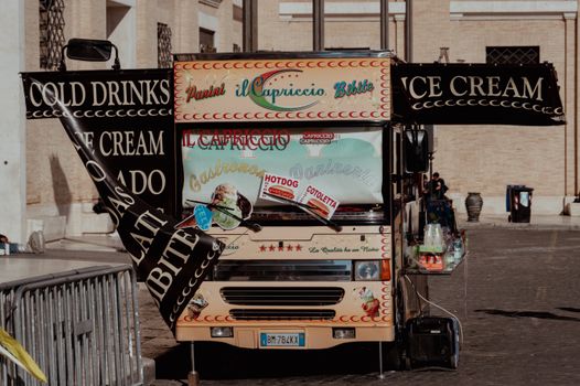 Sunlit Food Truck with Ice Creams