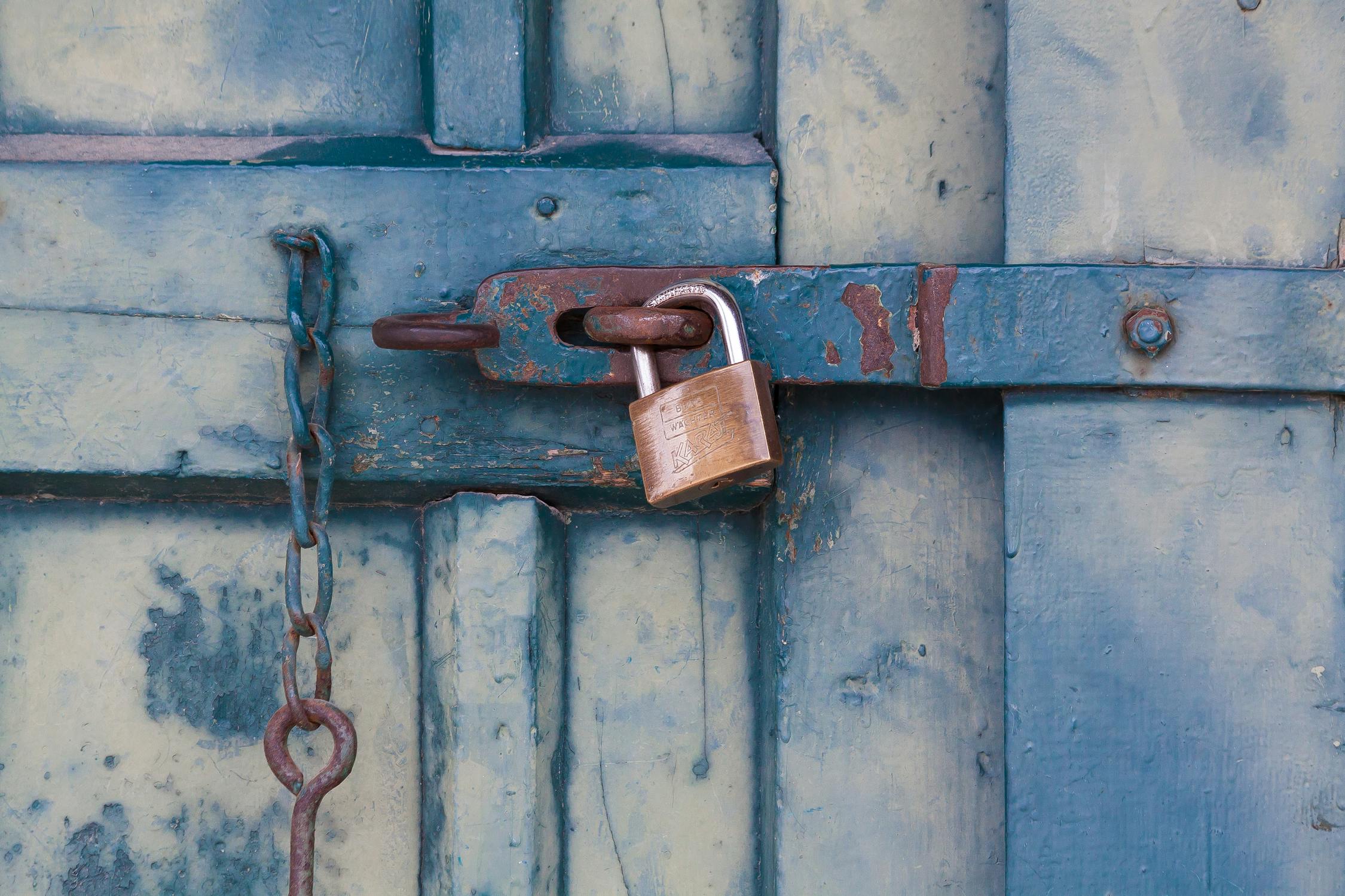 A padlock, because professional Doral movers care about safety.