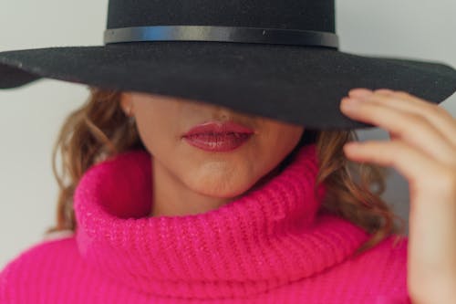 Free stock photo of fuchsia, hat, lipsticks