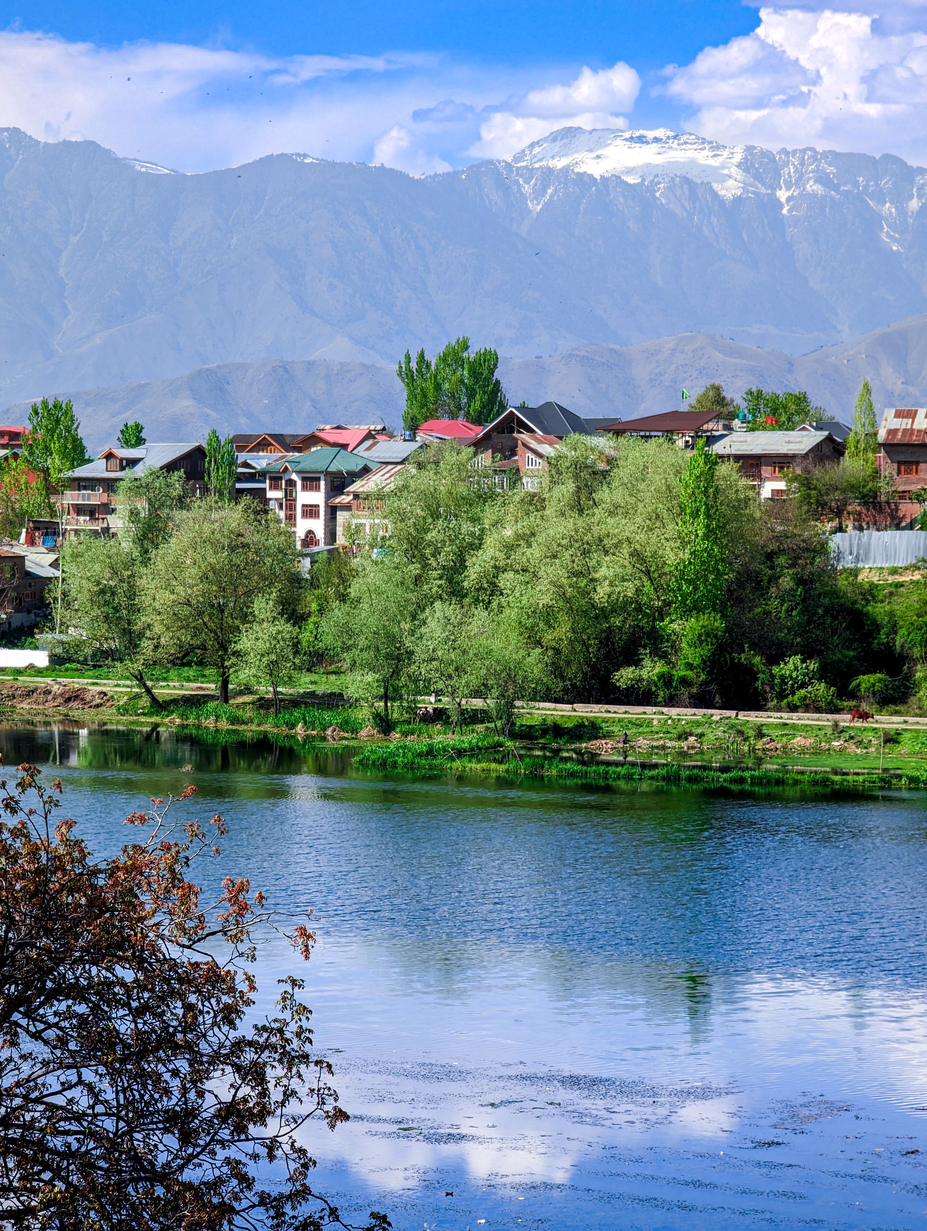 Houses by the River in a Mountain Valley · Free Stock Photo
