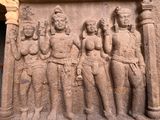 Stone carvings at the Kanheri Caves, Borivali East