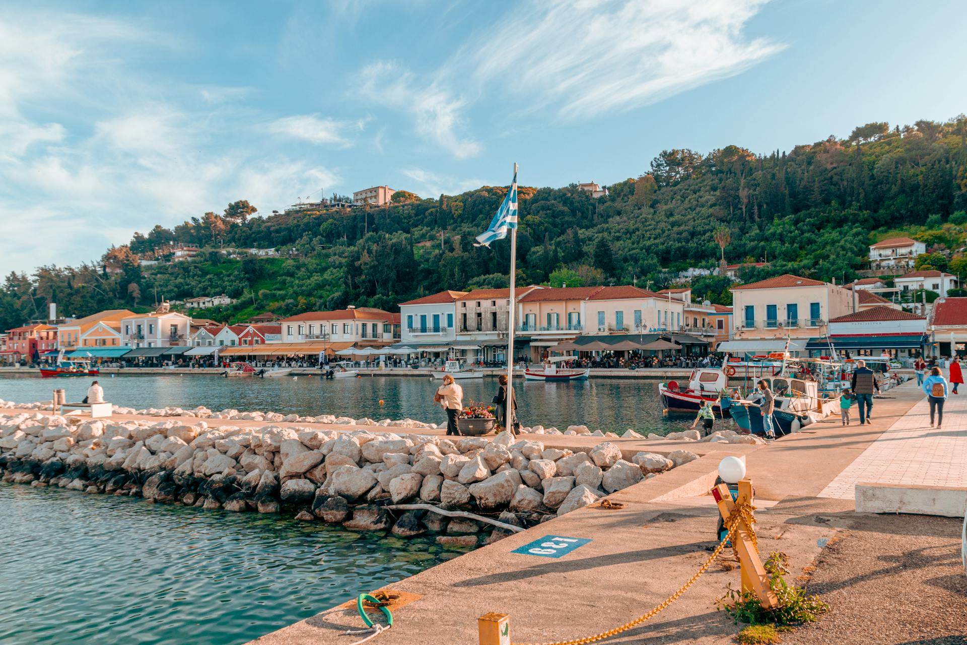 View of the Port in Katakolo, Greece