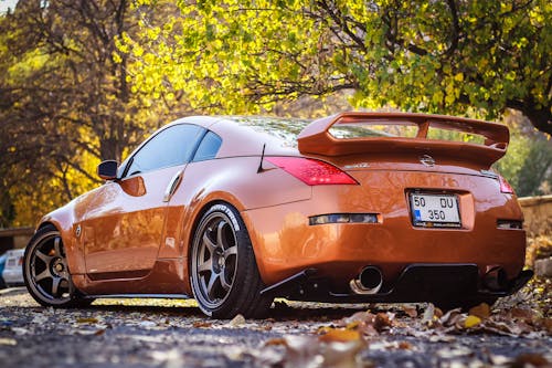 Nissan 350Z Parked on the Street in Autumn