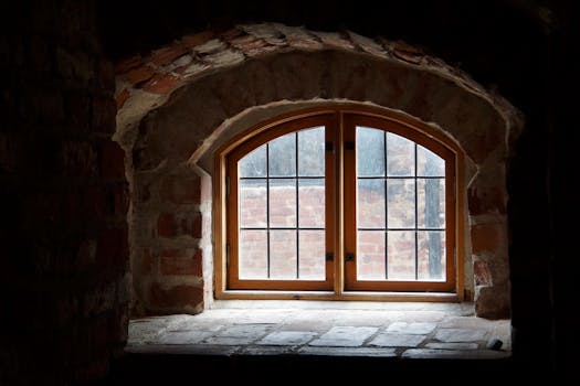 photo free windows frame Wooden Brown Hallway Free Stock · Photo Flooring