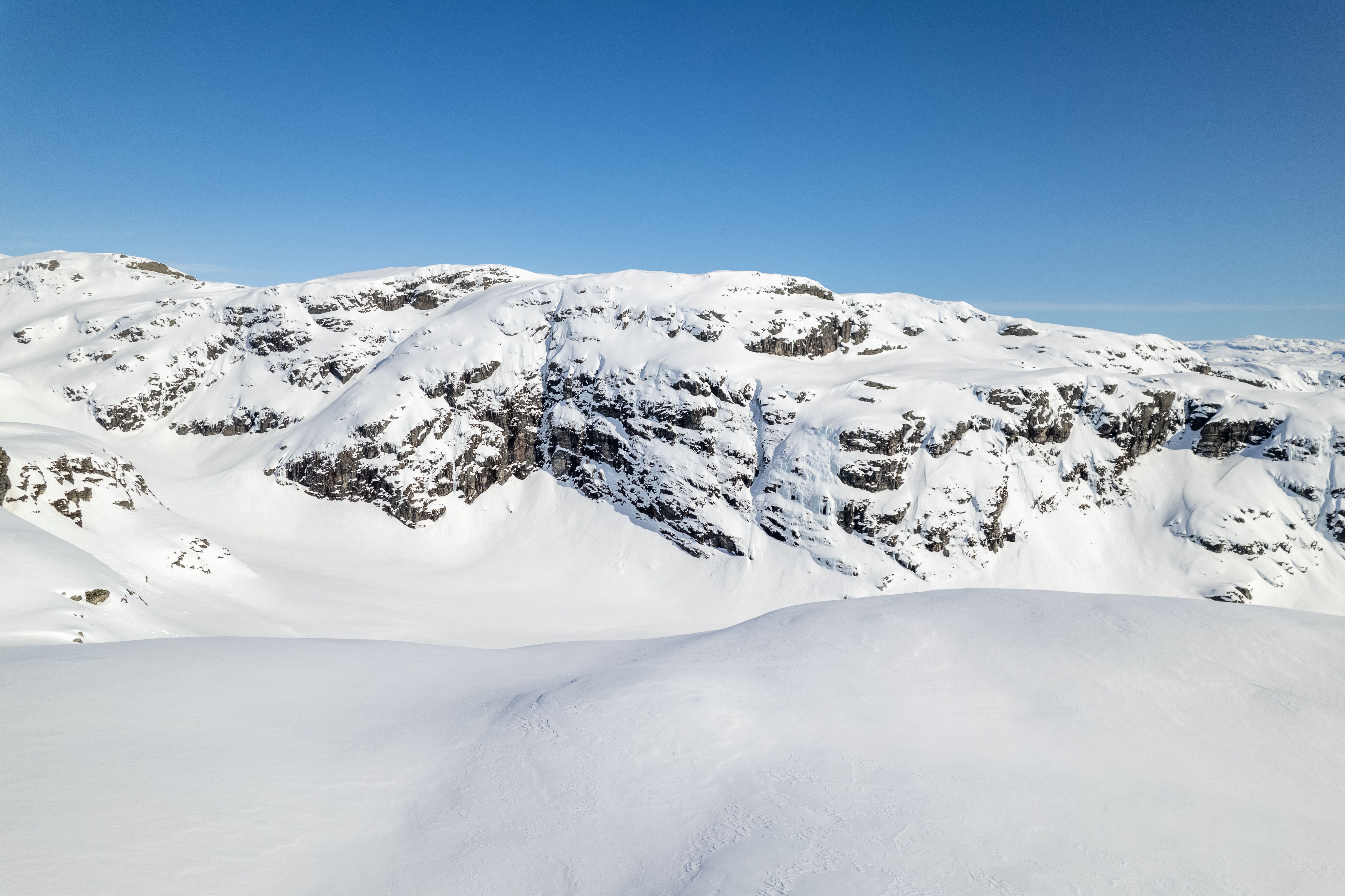 Landscape of Snowy Mountains under Blue Sky · Free Stock Photo