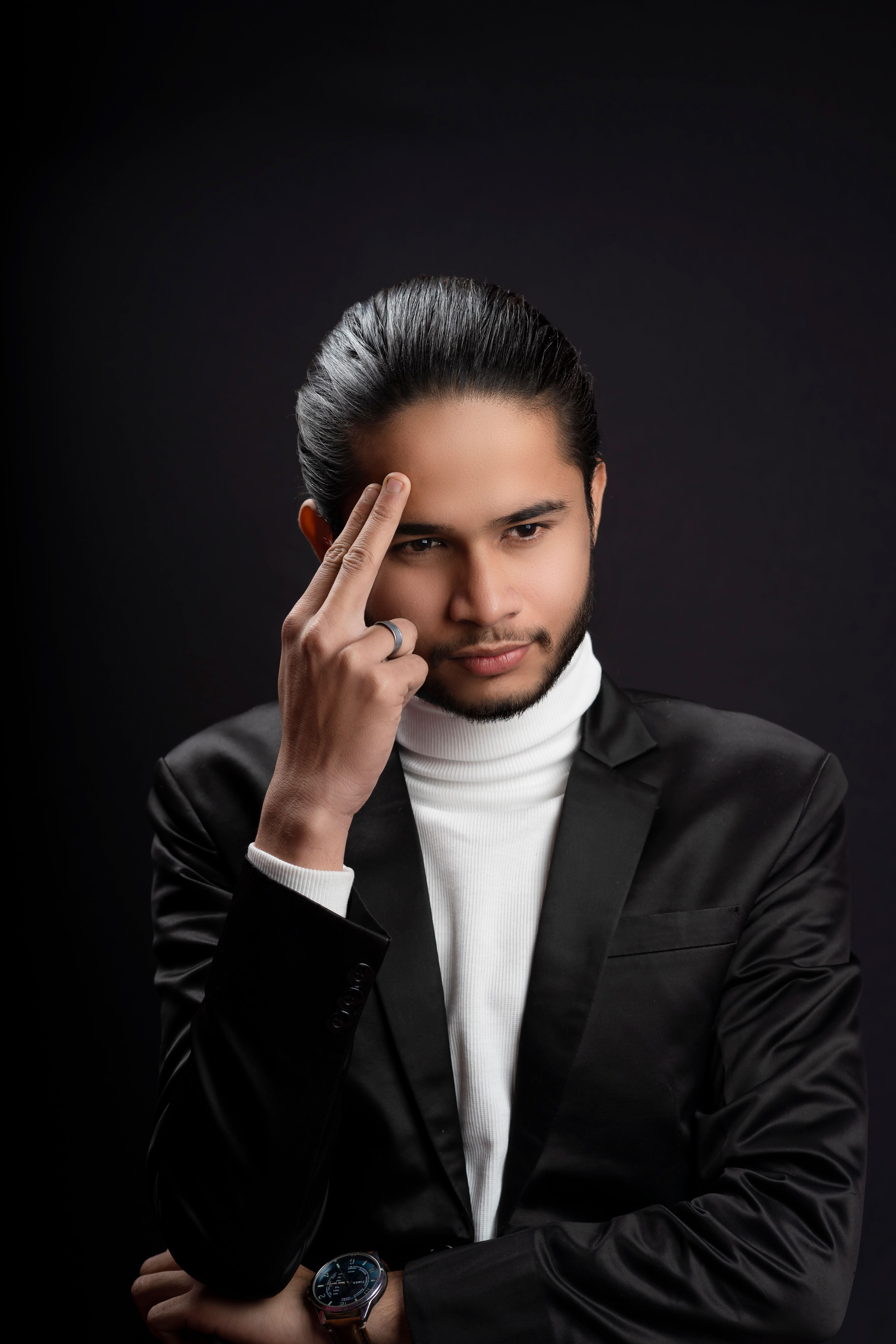 Pensive Model in Turtleneck Sweater · Free Stock Photo