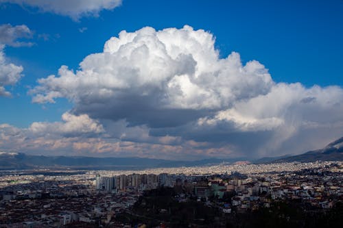 Large Clouds over City