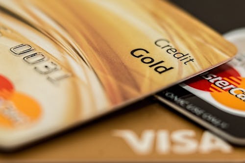 無料 クレジットカードのクローズアップ写真 写真素材