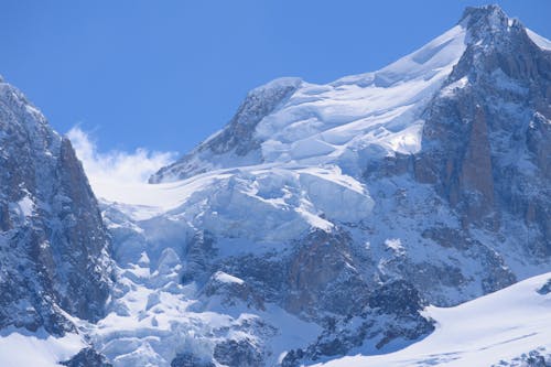 冰河, 山, 岩石的 的 免费素材图片