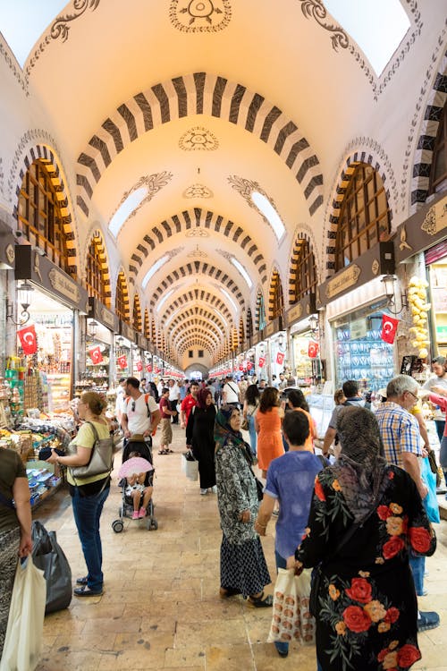 Inside the Spice Bazaar in Istanbul, Turkey 