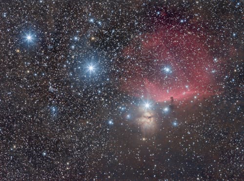 View of Constellations and Nebula in Space 