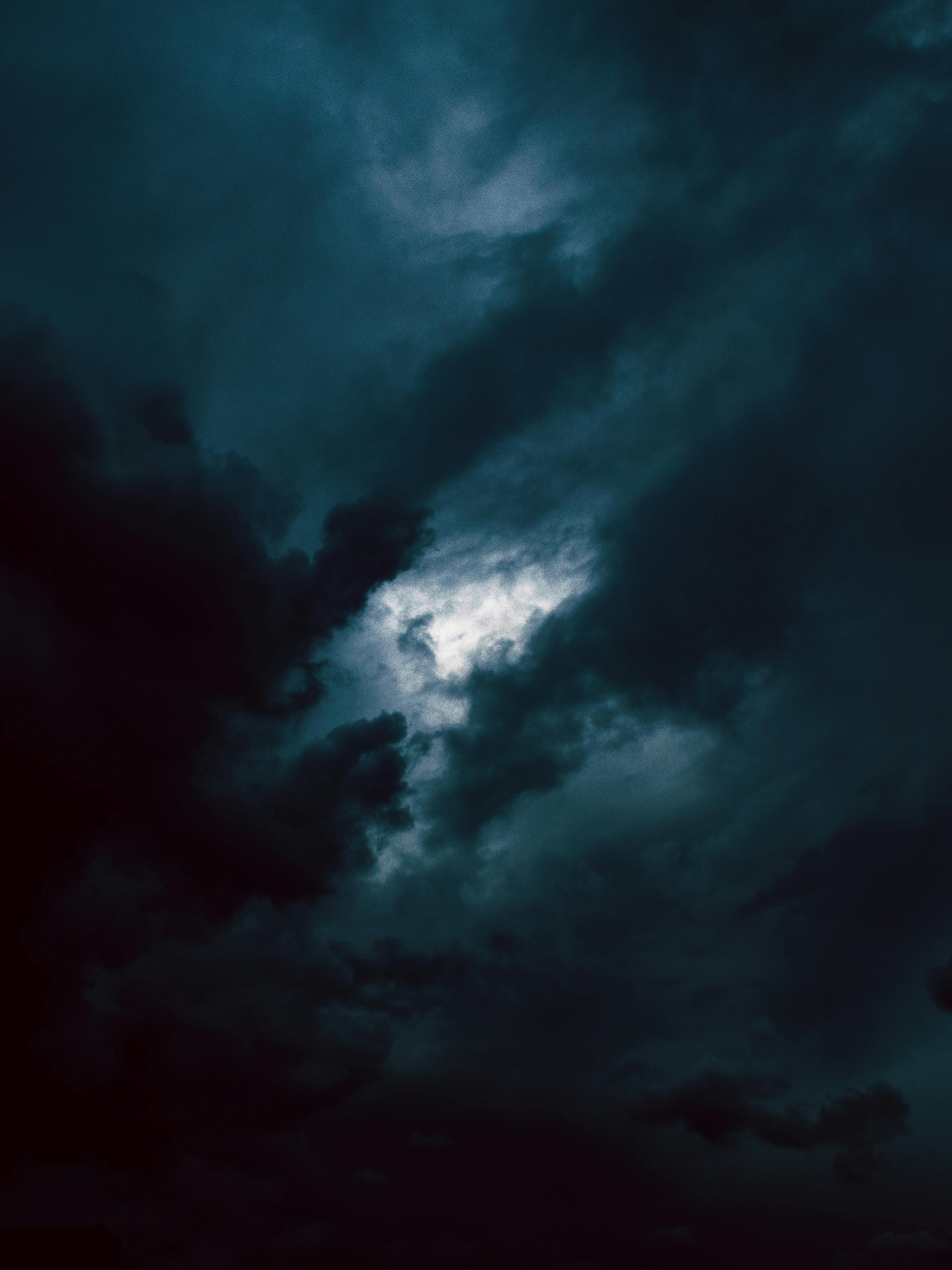 An intense and moody stormy sky with dramatic clouds over Buenos Aires, Argentina.