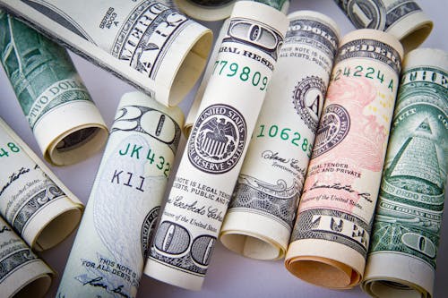 Free Rolled 20 U.s Dollar Bill Stock Photo