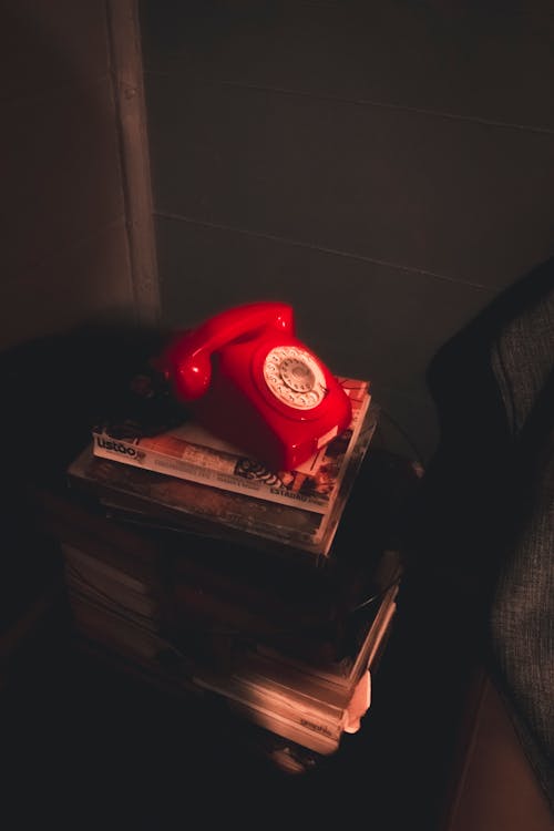 Vintage Telephone on Books