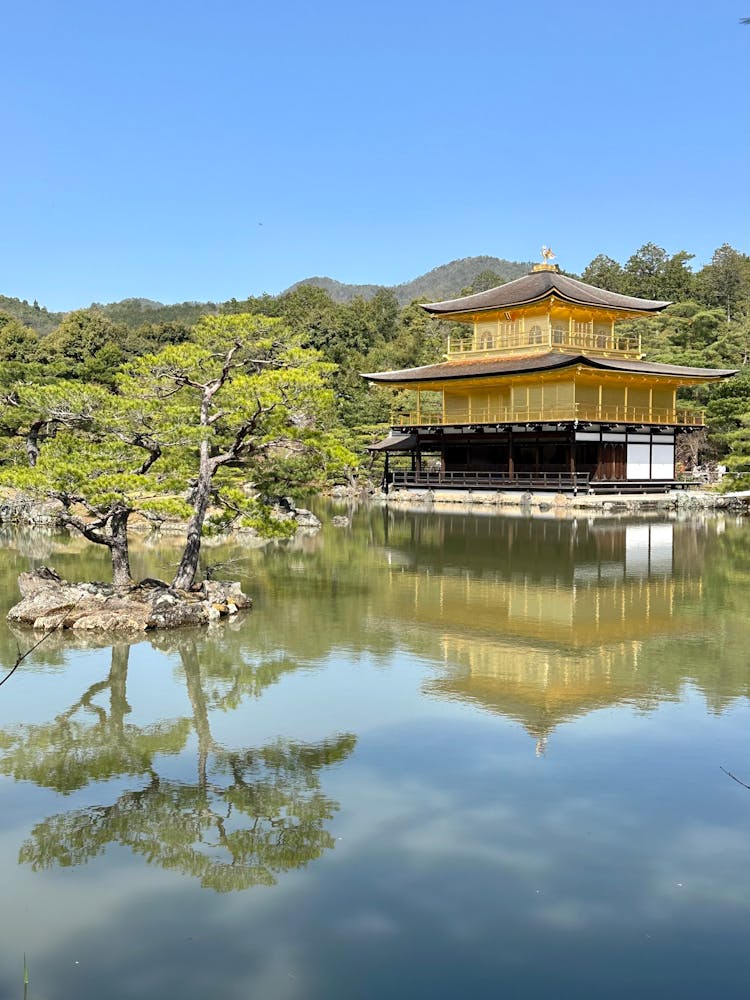 Golden Pavilion In Kyoto