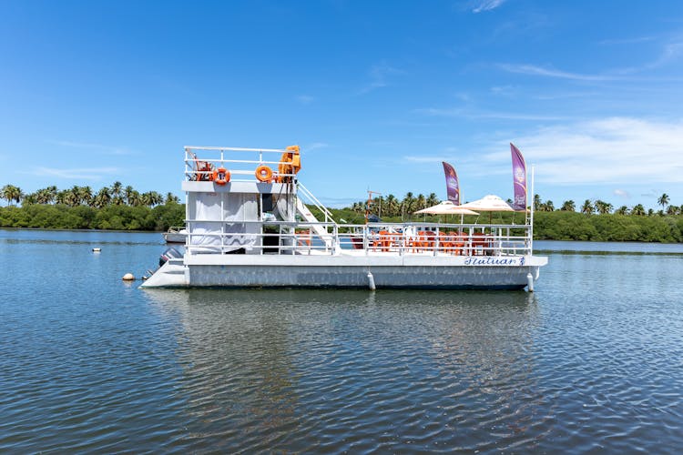 Bar On Barge By Exotic Island